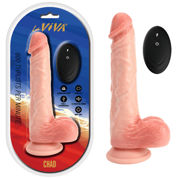 La Viva Chad Remote Control Rechargeable Realistic Cock - Vibrating Dildos
