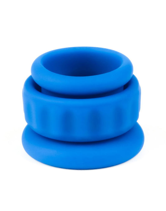 Lovetoy Pinnacle Pro Twin Flex Stretchy Cock and Balls Rings Blue - Ball and Cock Toys