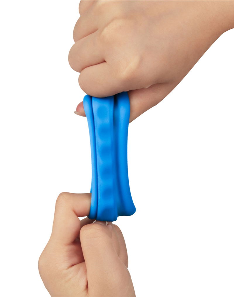 Lovetoy Pinnacle Pro Twin Flex Stretchy Cock and Balls Rings Blue - Ball and Cock Toys
