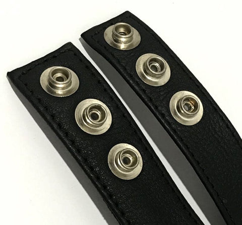 3 Snap Buckle Leather Cock Ring - Cock Rings