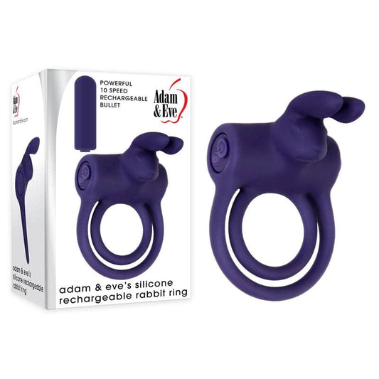 Adam & Eve Silicone Rechargeable Pleasure Ring - Vibrating Cock Rings