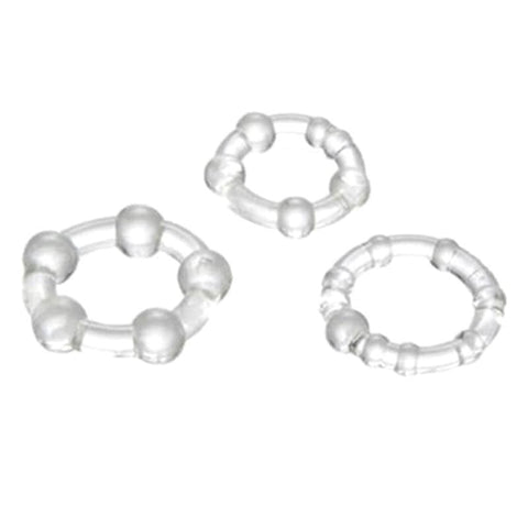 Adam & Eve Triple Erection System - Stretchy Cock Rings
