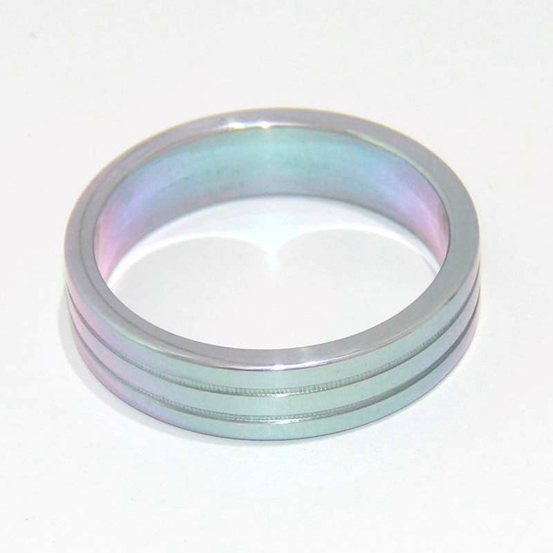 Aluminium Groove Cock Ring - - Cock Rings