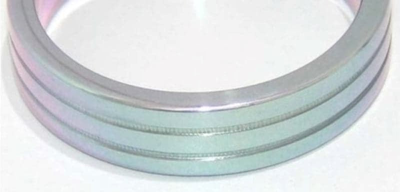 Aluminium Groove Cock Ring - - Cock Rings