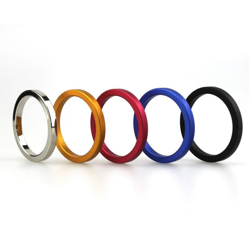 Aluminum Colored Cock Ring Large - - Steel Sex Toys