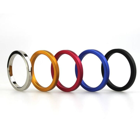Aluminum Colored Cock Ring Large - Steel Sex Toys
