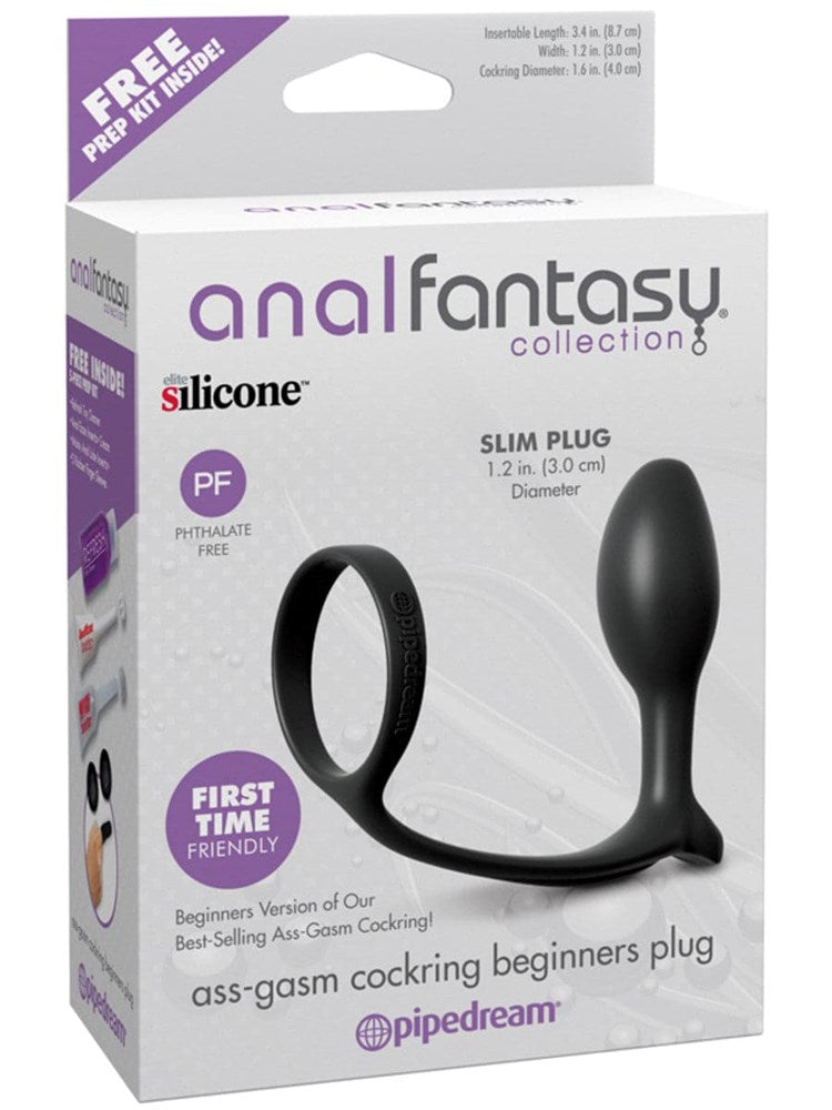 Anal Fantasy Collection Ass-Gasm Cock Ring Plug 2.0 Advanced - - Ball and Cock Toys