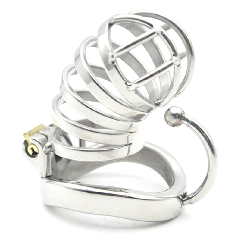 Ball Hook Cock Cuff Chastity Cage - - Male Chastity