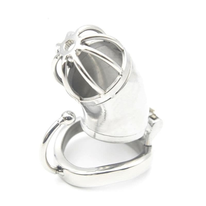 Ball Hook Locking Chastity Cage - - Male Chastity