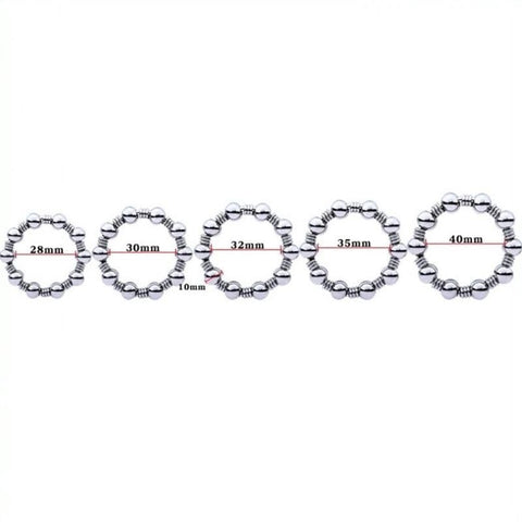 Beaded Steel Cockring - Cock Rings