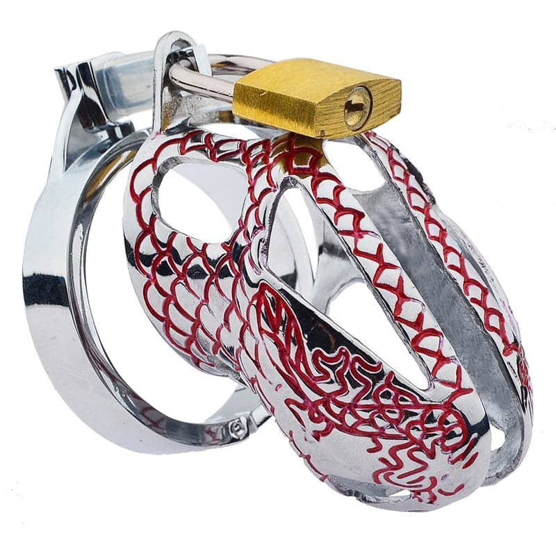 Bird Lock Chastity Cage Red - XXL - Male Chastity