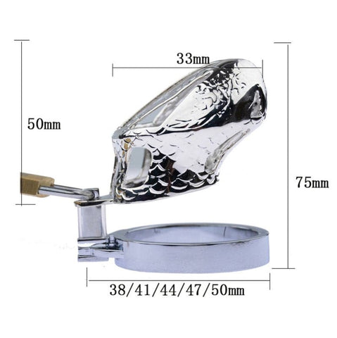 Bird Lock Chastity Cage Silver - Male Chastity