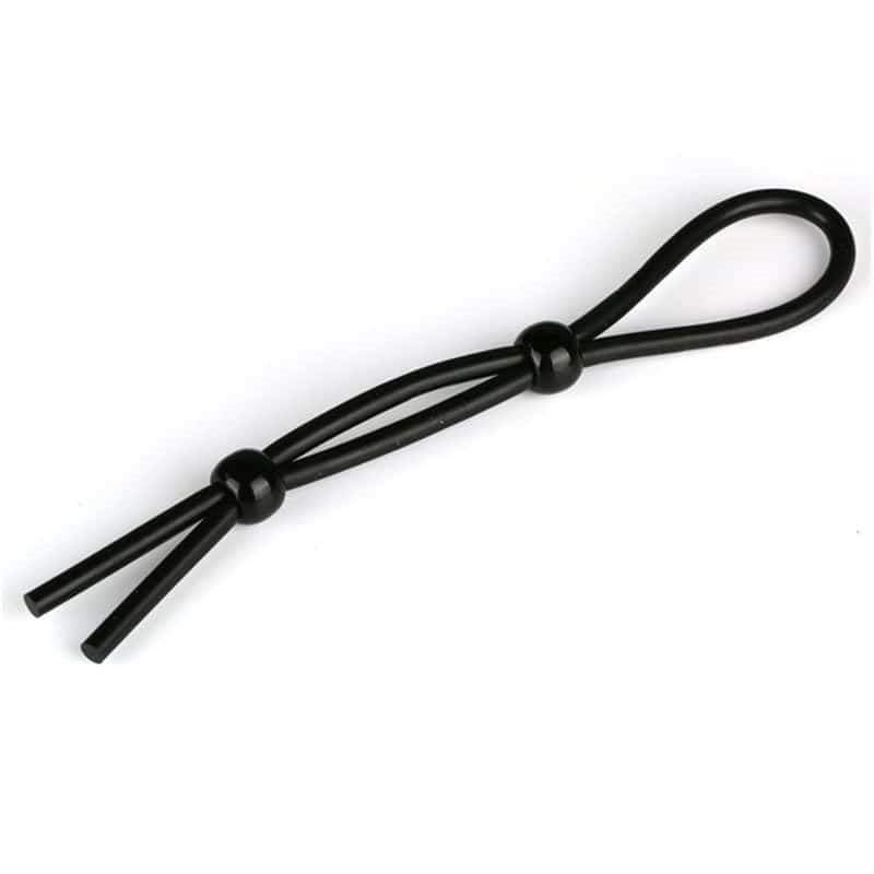 Black Adjustable Penis Ties - - Cock Rings