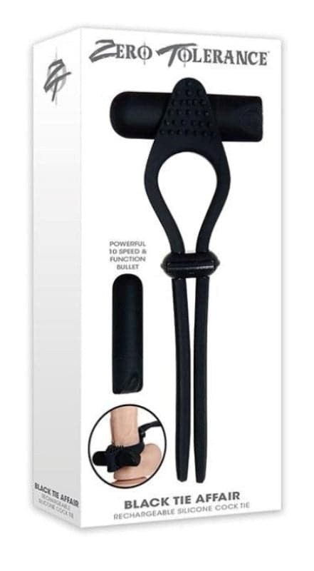 Zero Tolerance Black Tie Affair Vibrating Cock Ring - Cock Rings