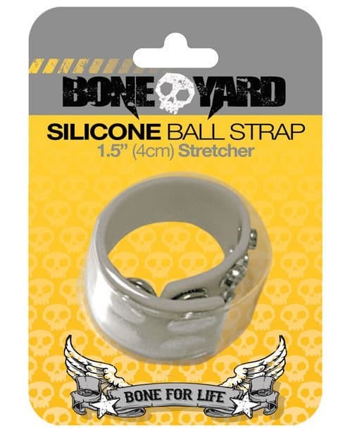 Boneyard Silicone Ball Strap Black - - Stretchy Cock Rings