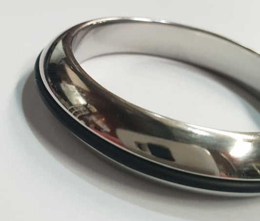 Burn the Rubber Steel Cock Ring - Cock Rings