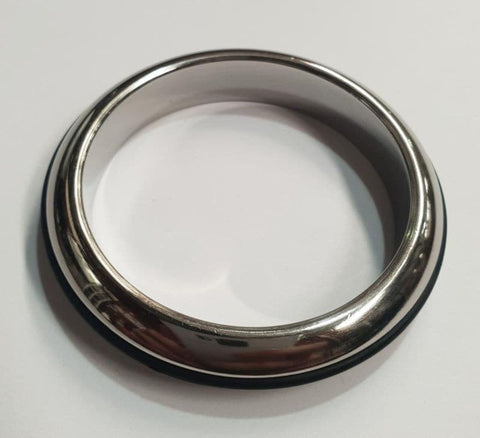 Burn the Rubber Steel Cock Ring - Cock Rings
