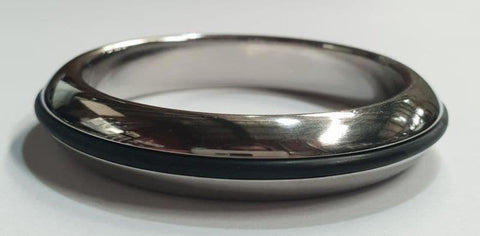 Burn the Rubber Steel Cock Ring - Cock Rings