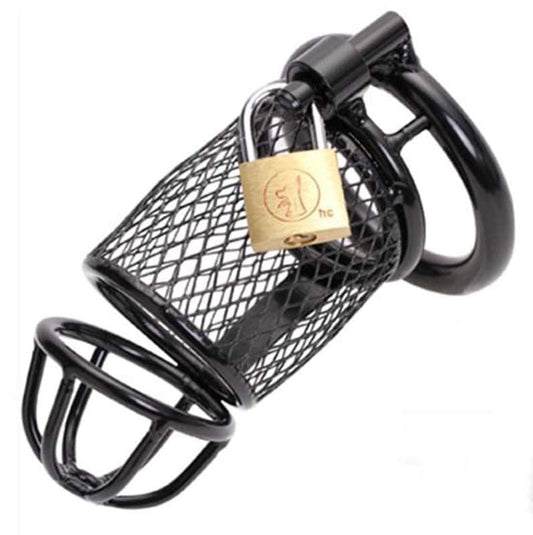 Caged Dragon Male Chastity Device Black - Male Chastity