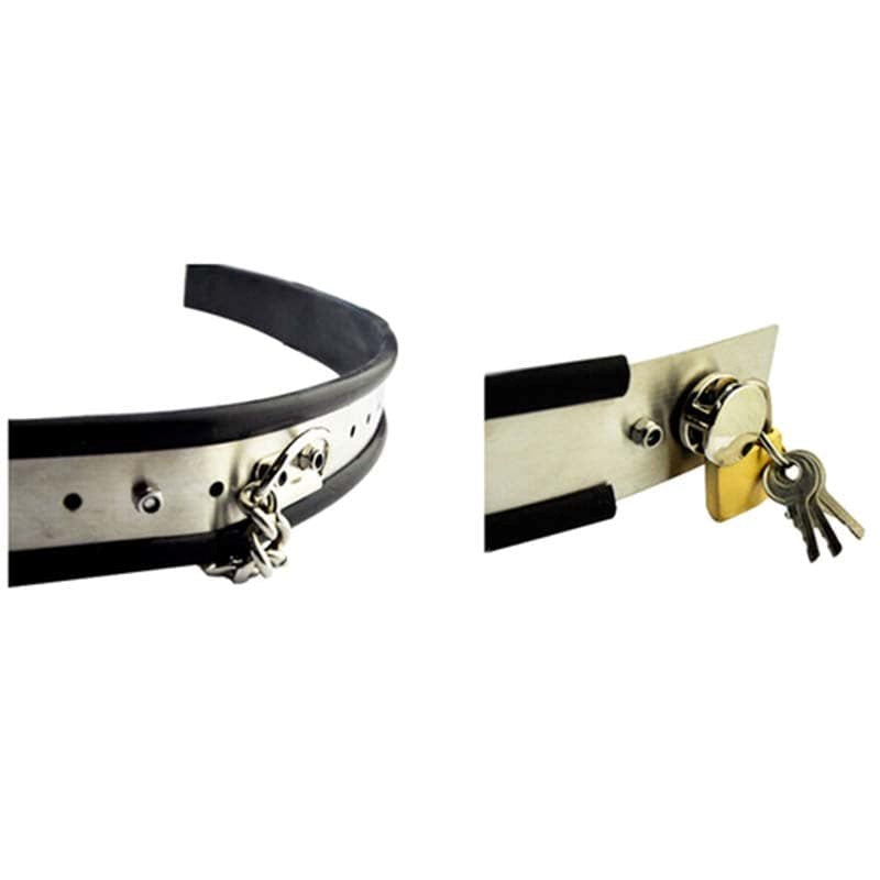 Chastity Belt & Bar With Plug - - Male Chastity