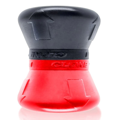 Clone 2-Pack Stacking-Stretch Ballstretchers Red/Black - Ball and Cock Toys