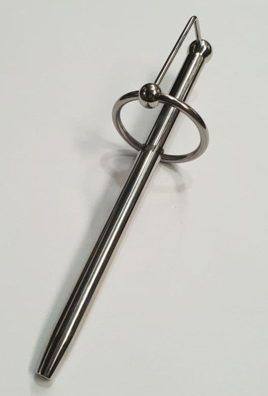 Cracked Steel Princes Wand and Glans Ring - Penis Plugs