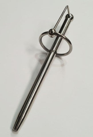 Cracked Steel Princes Wand and Glans Ring - Penis Plugs