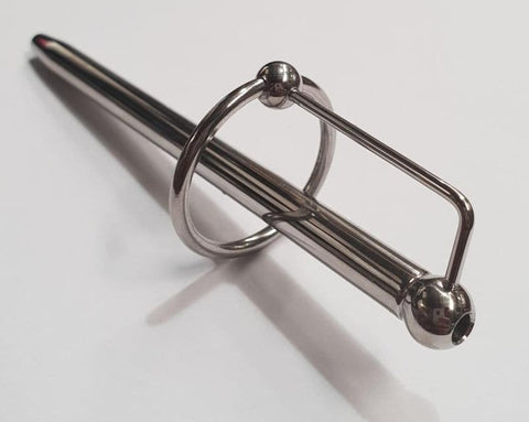 Cracked Steel Princes Wand and Glans Ring - Penis Plugs