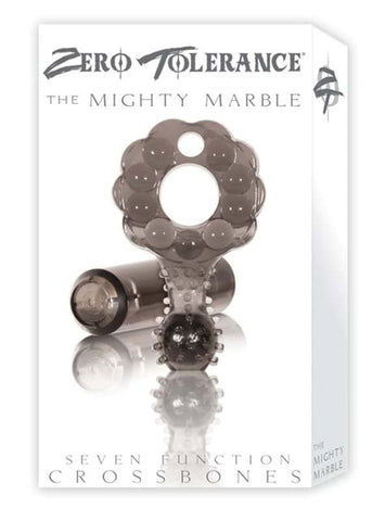Zero Tolerance Crossbones Mighty Marble Single Bullet Smoke - Cock Rings