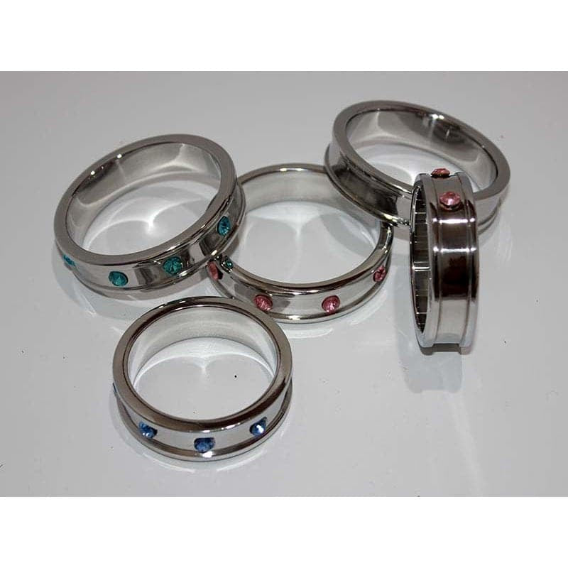 Deep Shallow 55mm Penis Ring Gemmed - - Cock Rings