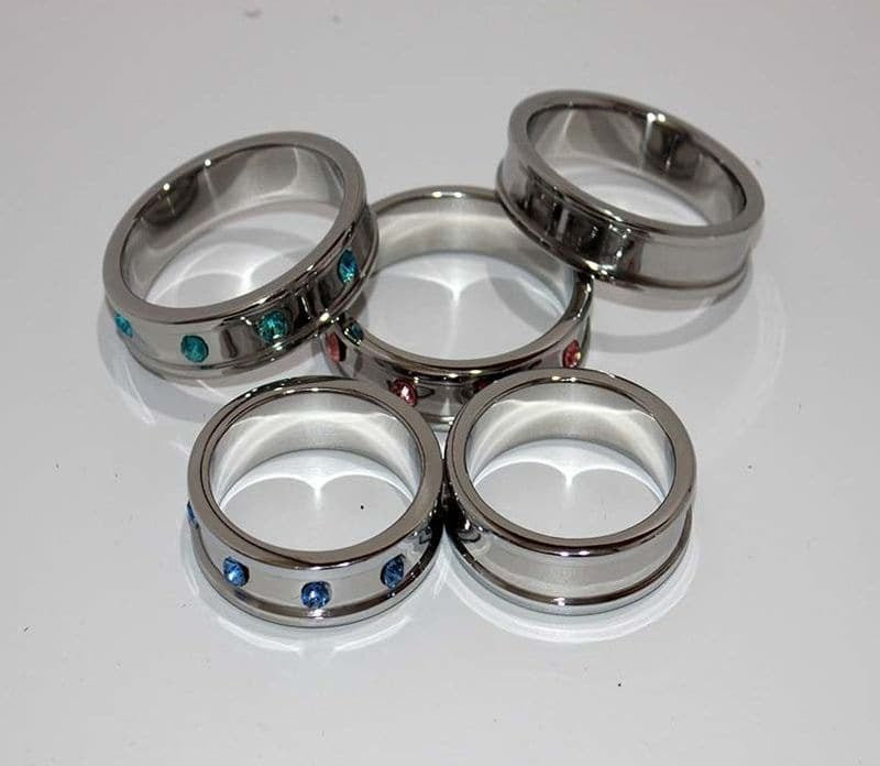 Deep Shallow Cock Ring 55mm Aquamarine - - Cock Rings