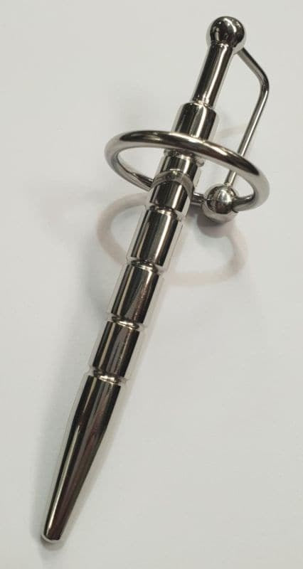 Desire Ribbed Penis Plug With Glans Ring - Penis Plugs
