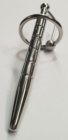 Desire Ribbed Penis Plug With Glans Ring - Penis Plugs
