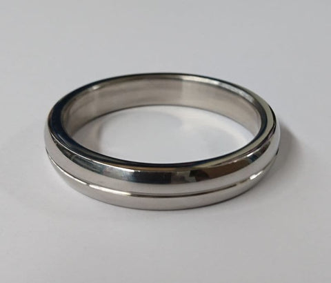 Donut Steel Cock Ring Grooved - Cock Rings