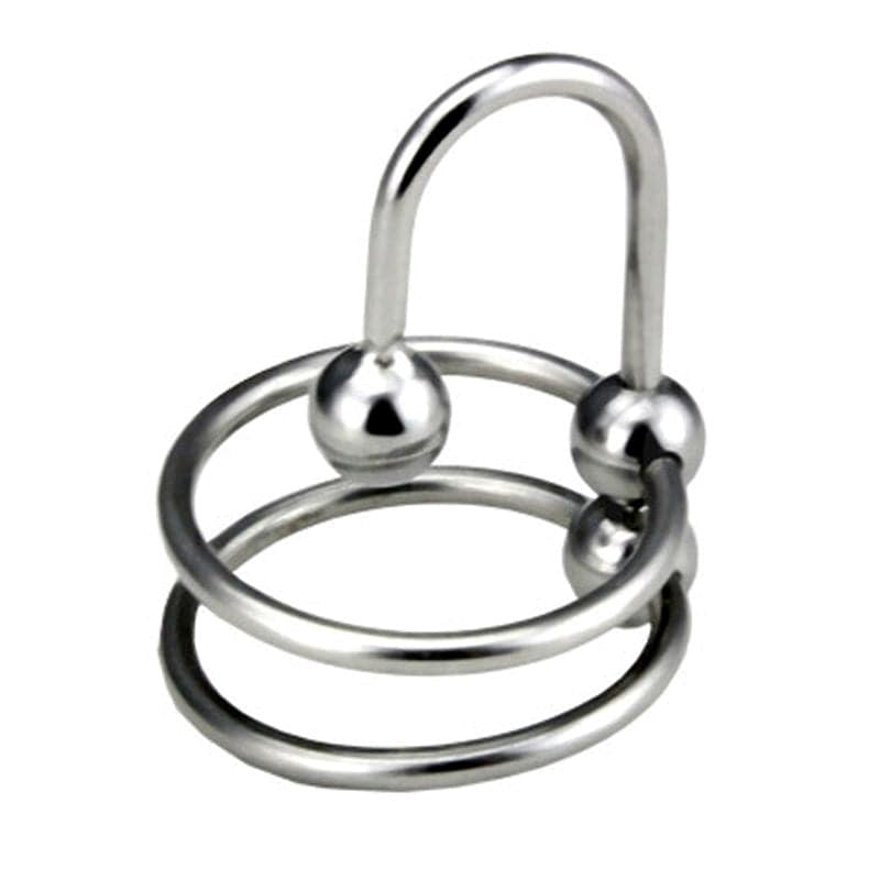 Double Ring Balled Penis Plug - - Penis Plugs