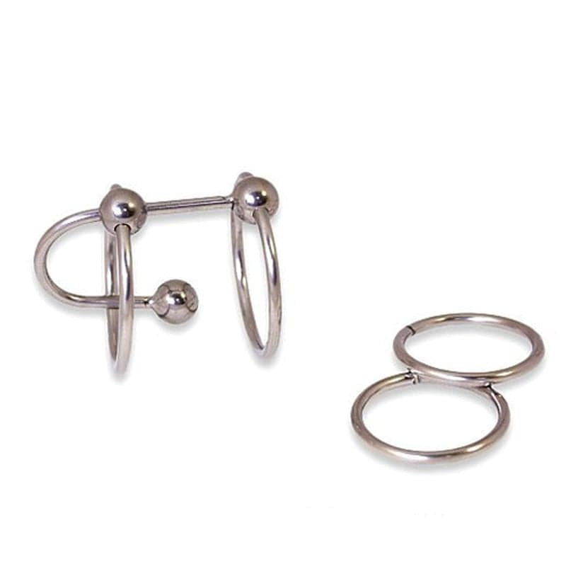 Double Ring Balled Penis Plug - - Penis Plugs