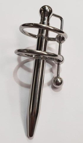 Double Trouble Penis Plug With Glans Rings - Penis Plugs