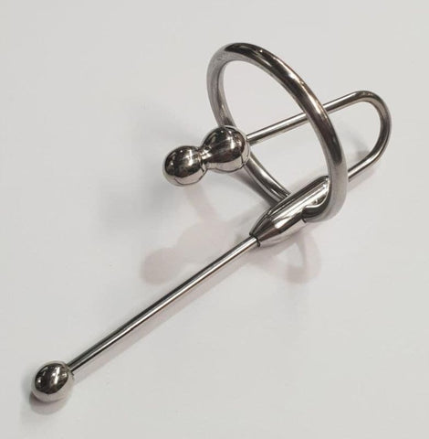 Double Up Steel Penis Plug & Ring - Penis Plugs