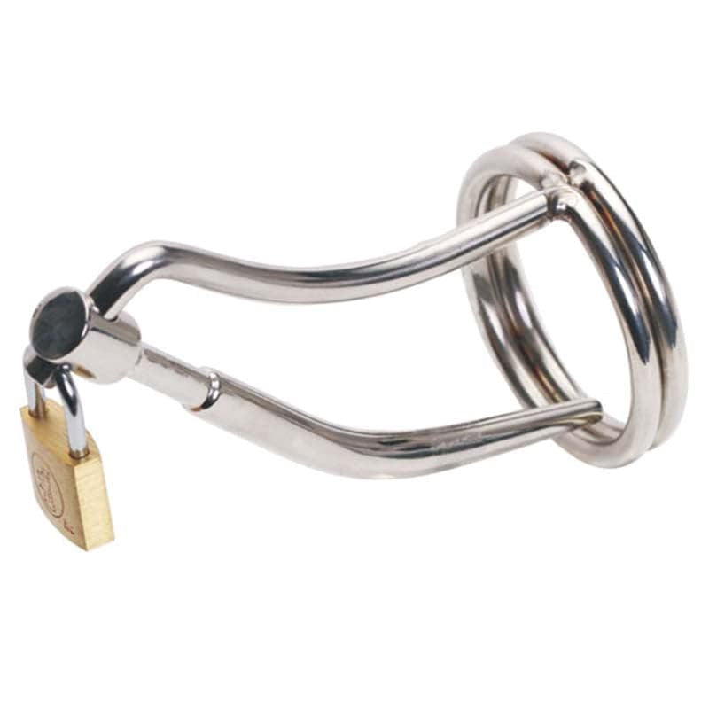 Dual Ringed Cock Trap Male Chastity - - Penis Plugs