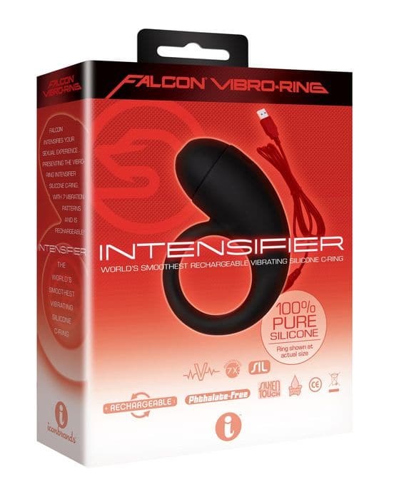 Falcon Intensifier Rechargeable Vibrating Cock Ring - - Cock Rings