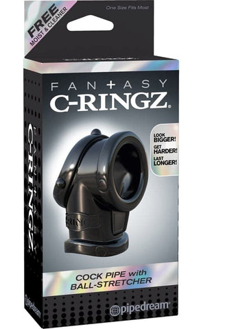 Pipedream Fantasy C-Ringz Cock Pipe With Ball-Stretcher - Cock Rings