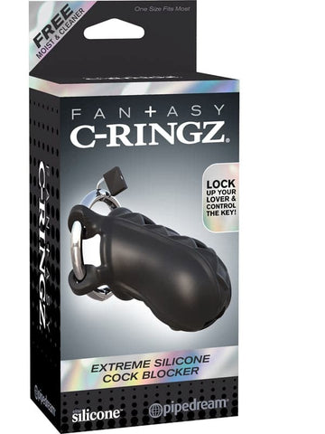 Pipedream Fantasy C-Ringz Extreme Silicone Cock Blocker - Male Chastity