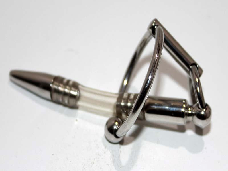 Flexible Penis Plug With Steel Glans Ring - - Penis Plugs