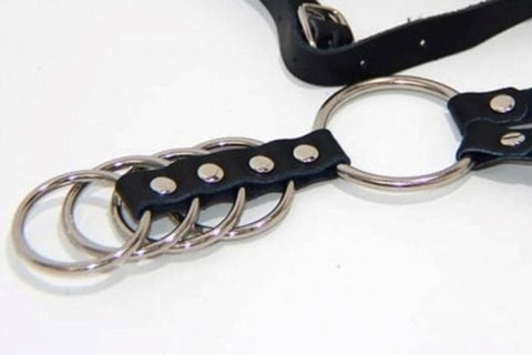 Gates of Hell Harness 2 Rings - Male Chastity