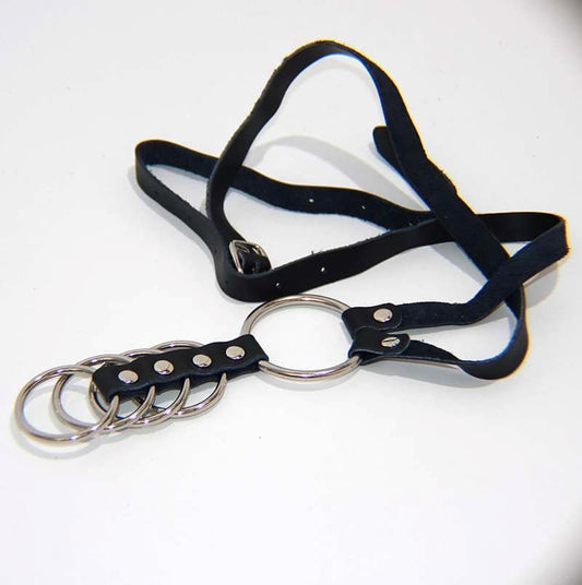 Gates of Hell Harness 5 Rings - Cock Rings