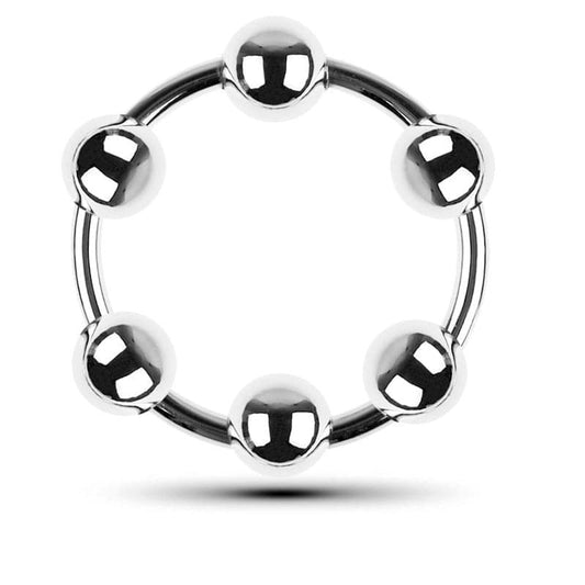 Glans Ring with 6 Balls - Cock Rings
