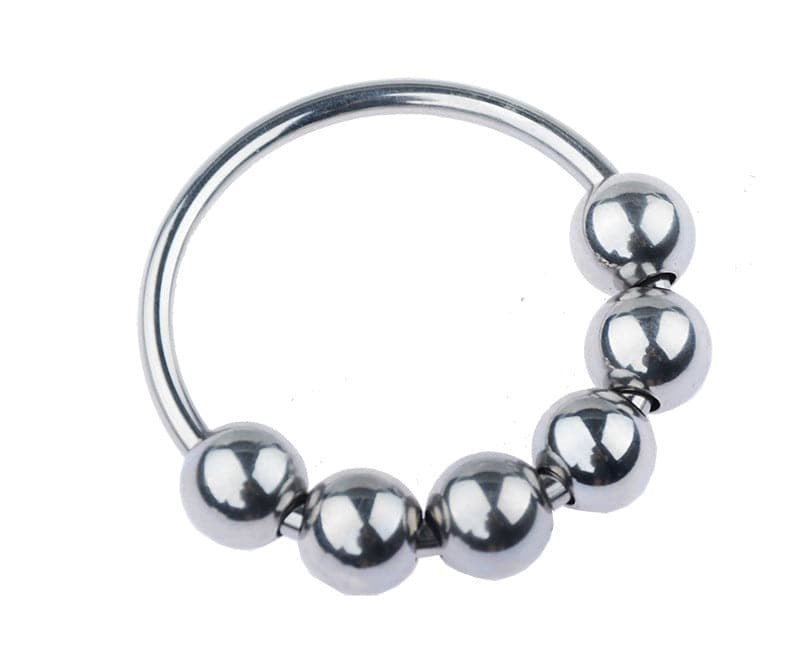 Glans Ring with 6 Balls - - Cock Rings