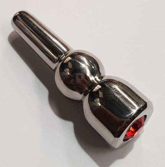 Glowstick Jewelled Ascending Penis Plug Ruby Gemmed - Penis Plugs