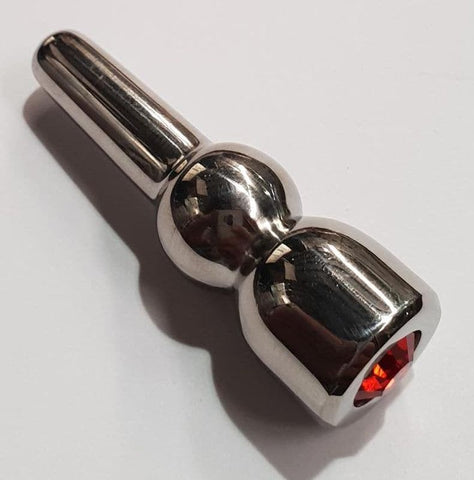 Glowstick Jewelled Ascending Penis Plug Ruby Gemmed - Penis Plugs
