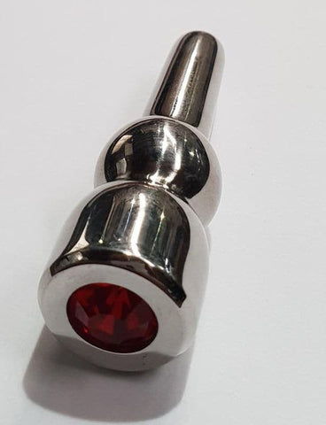 Glowstick Jewelled Ascending Penis Plug Ruby Gemmed - Penis Plugs